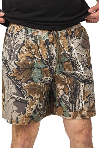 Realtree Men's Camo Shorts Quick-Dry Lined Athletic Performance